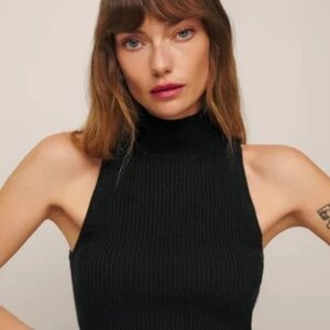 Farrah Cashmere Turtleneck Tank